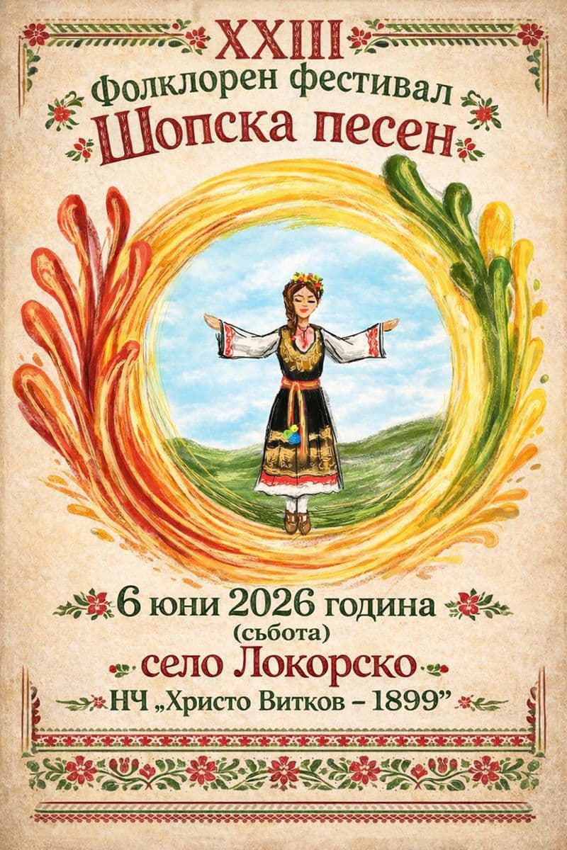 Фолклорен фестивал за песни и танци „Шопска песен“ 2026